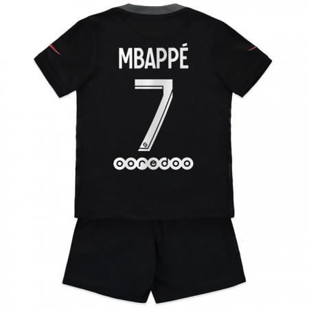 Billiga Fotbollströjor Paris Saint-Germain Kylian Mbappé 7 Barn Tredje tröja 2021/22 Kortärmad